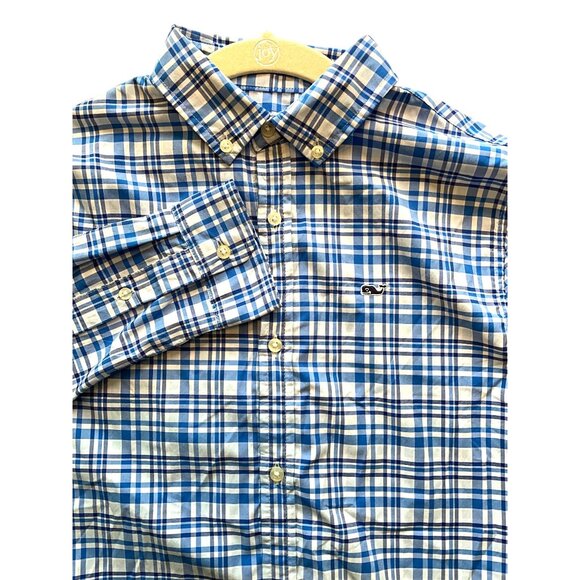 Vineyard Vines Youth Large (16)‎ Performance Long Sleeve Button Up Shirt Shades - Picture 4 of 7